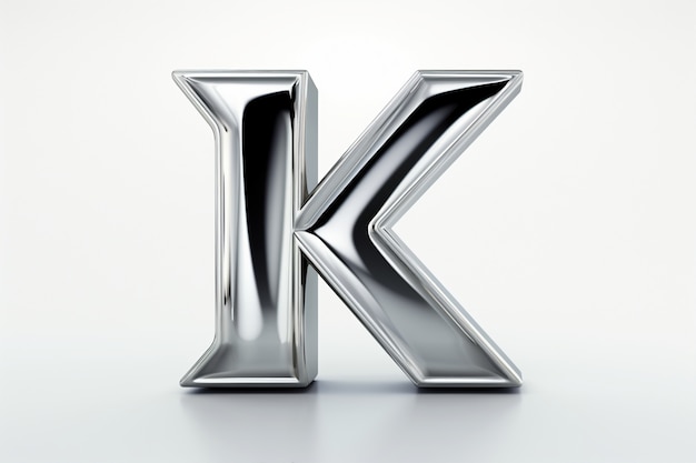 Free photo 3d shape of the letter k