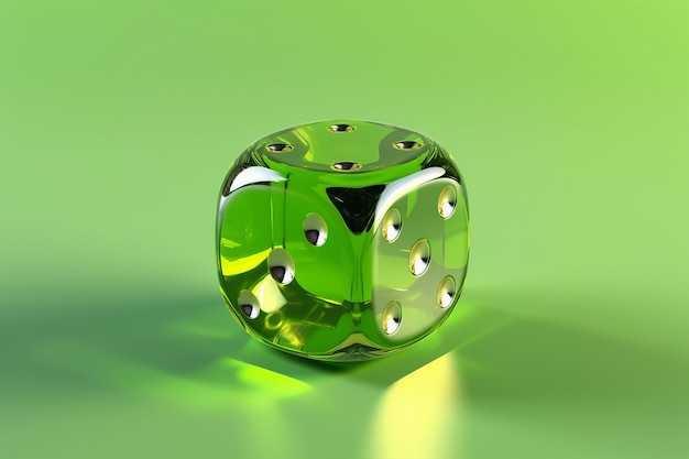 Free photo abstract 3d dice with transparent texture