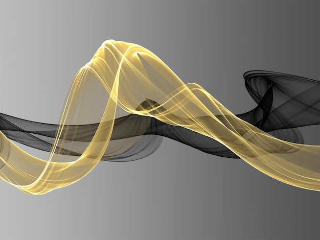 Free photo abstract background with flowing waves in black and gold