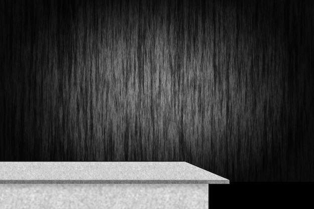 Abstract luxury black gradient with border black vignette background Studio backdrop with Cement shelf