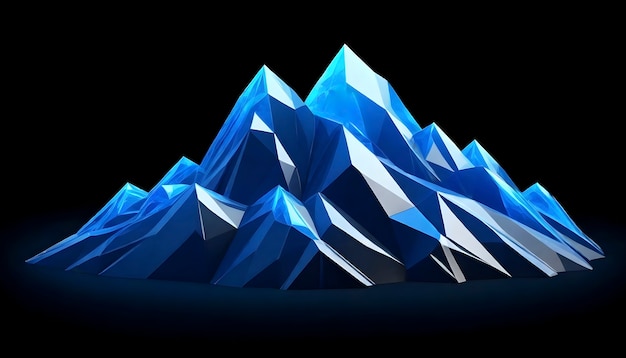 Free Photo abstract mountain with polygonal shapes