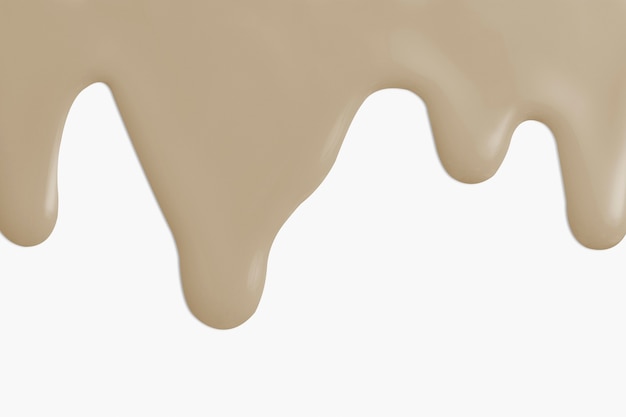 Acrylic dripping paint in beige