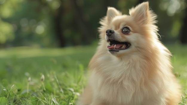 Free Photo adorable portrait of pomeranian dog