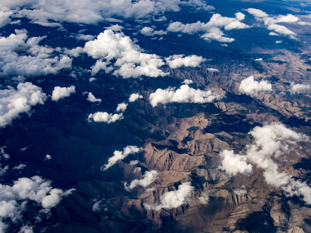 Free photo aerial view of the colorado river, utah