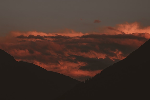 Free photo aerial view of mountain