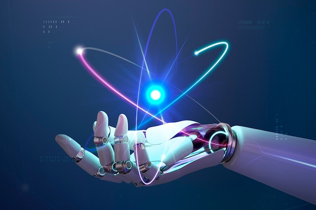 Free photo ai nuclear energy background, future innovation of disruptive technology