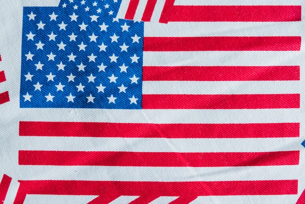 Free photo american flag printed on fabric