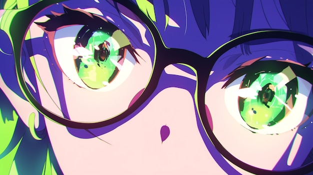 Free photo anime eyes illustration