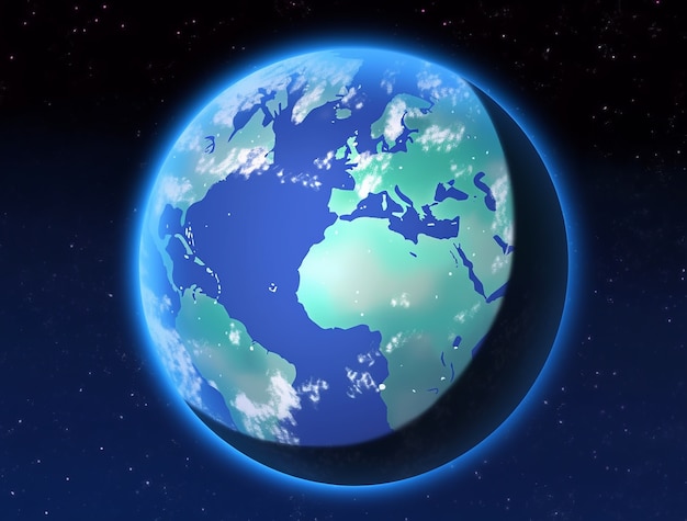 Free photo anime style earth