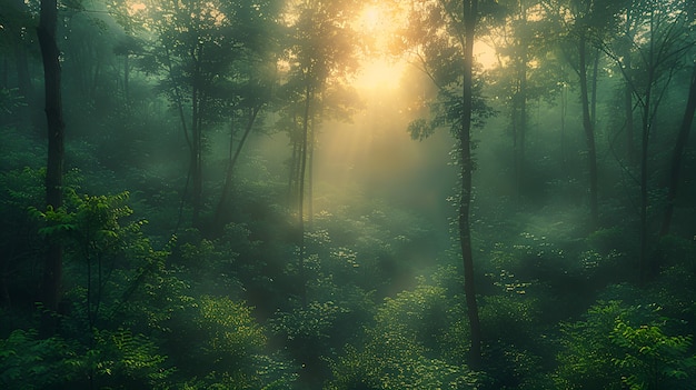 Free photo aokigahara forest in highly detailed style
