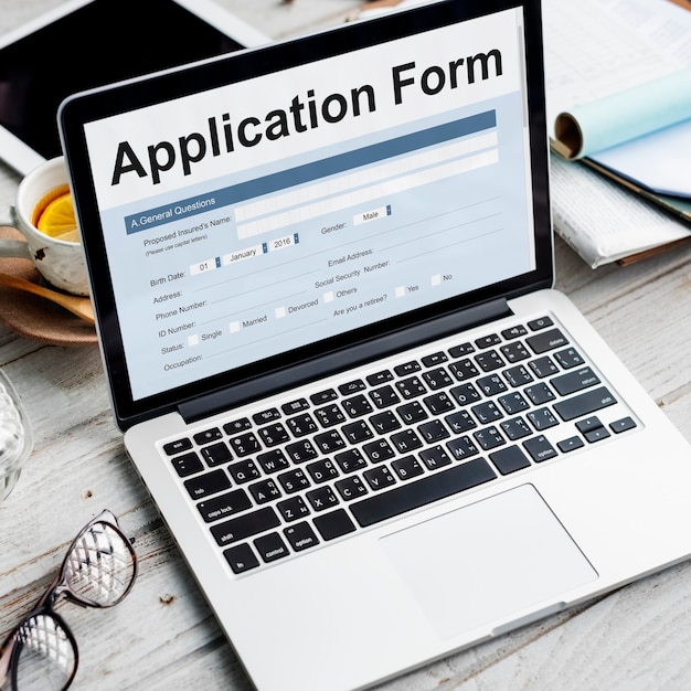 Application Form Information Employment Concept