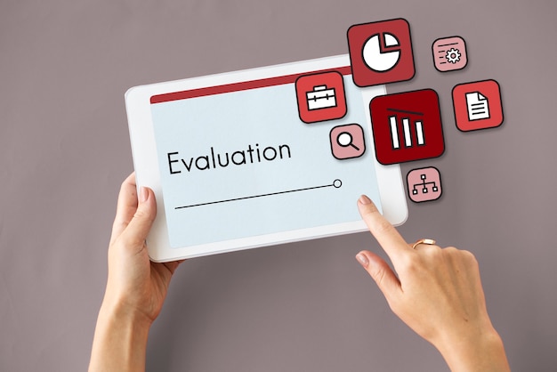 Free photo assessment strategy evaluation prioritize icons