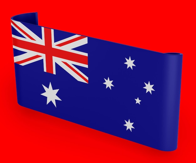 Free Photo australia flag ribbon banner