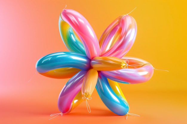 Free photo balloon twist shaped like flower