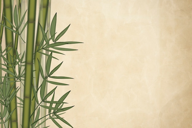 Free photo bamboo leaf elements brown