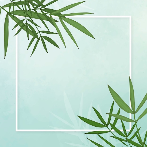 Free photo bamboo leaf elements green background