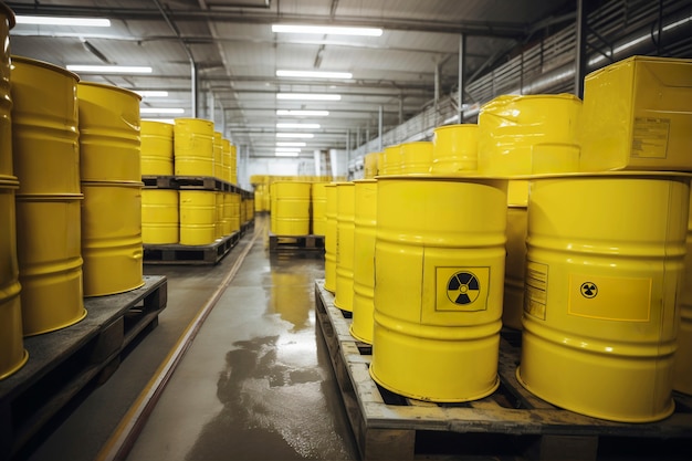 Free photo barrels of toxic waste from a nuclear power plant