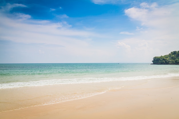 Free photo beach with the sea without waves