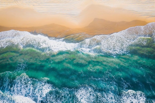 Free photo beautiful coastline with clear sea water drone photograph