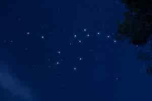 Free photo beautiful constellations on blue sky