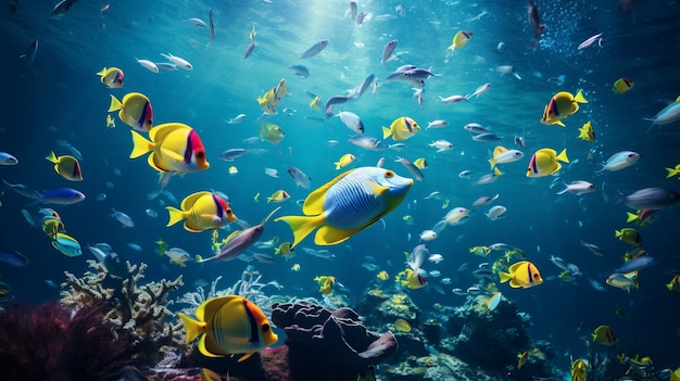 Free photo beautiful fish undersea