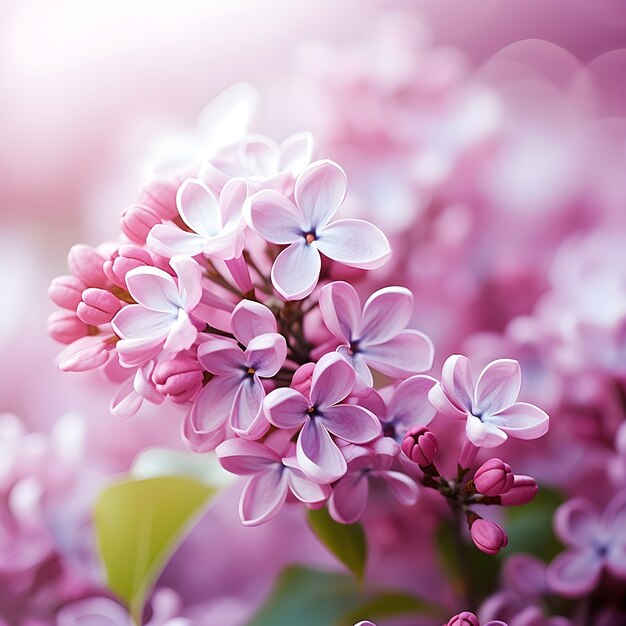 Beautiful wallpaper with pink flowers