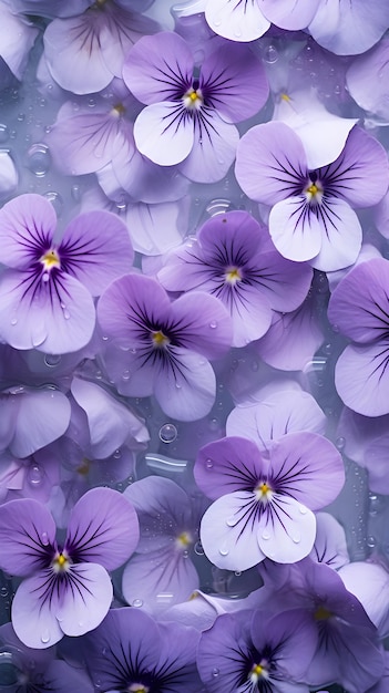 Beautiful wallpaper with purple flowers