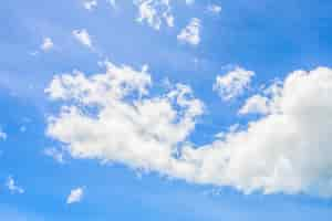 Free photo beautiful white cloud on blue sky nature background