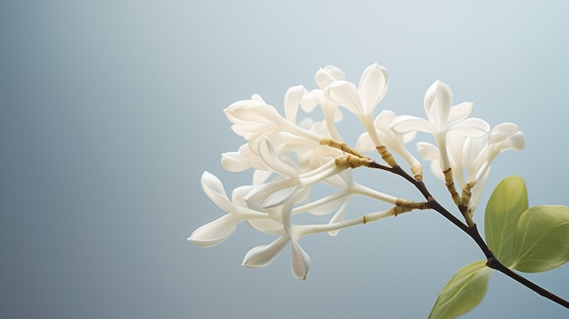 Free Photo beautiful white lilac flowers on a blurred background