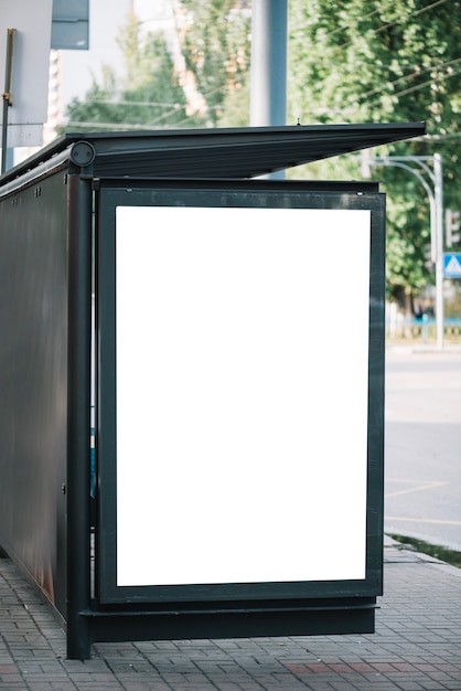 Free photo billboard on bus stop