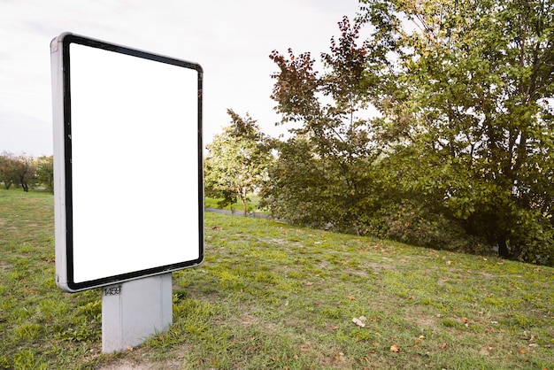 Free photo billboard on grass