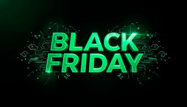 Free photo black friday sales sign neon light