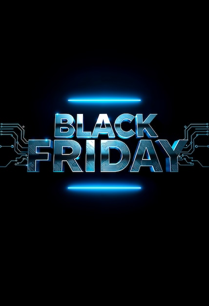 Free photo black friday sales sign neon light