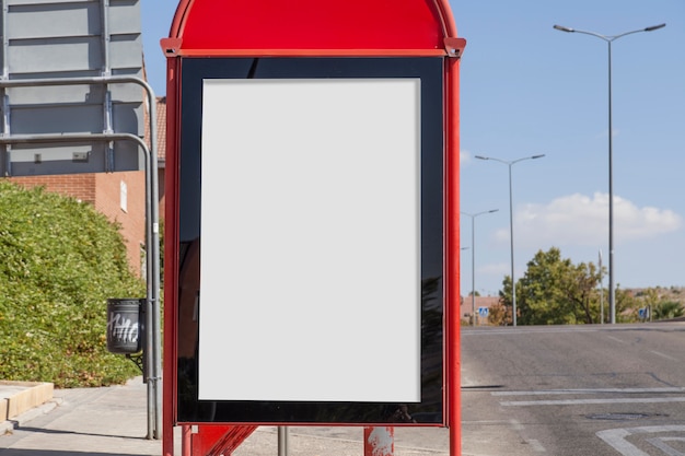 Free photo blank billboard near the road