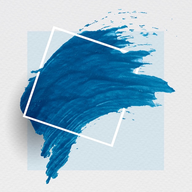 Free photo blue brush stroke banner