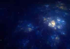 Free photo blue galaxy wallpaper