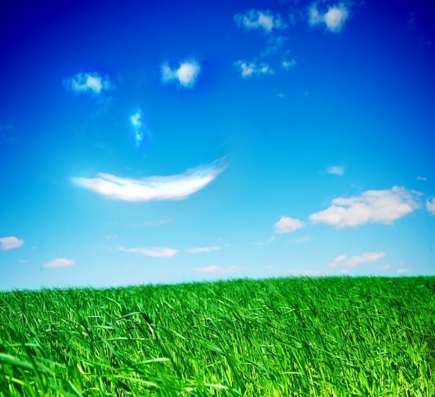 Free photo blue sky with a smiling face