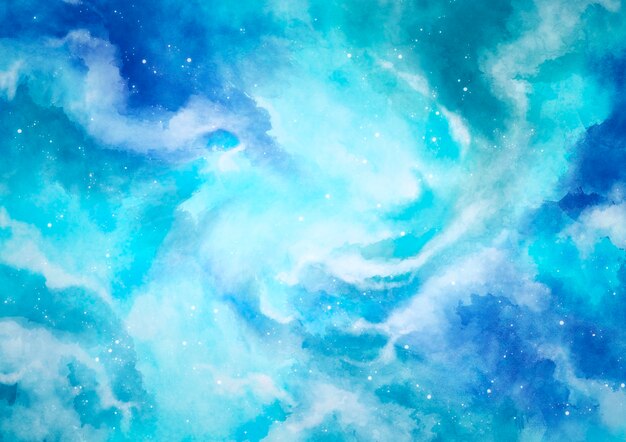 Blue stellar sky watercolor background