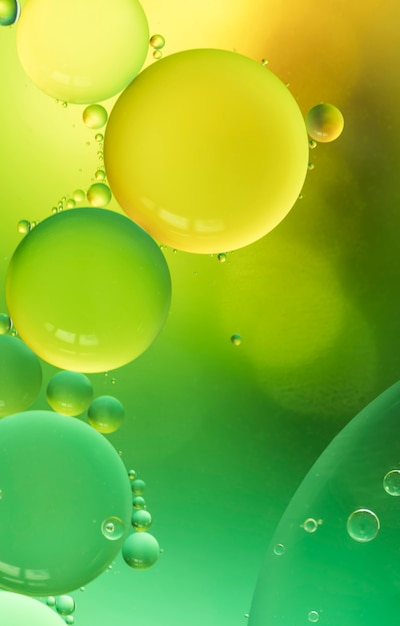 Free photo bright yellow and green bubbly abstract background