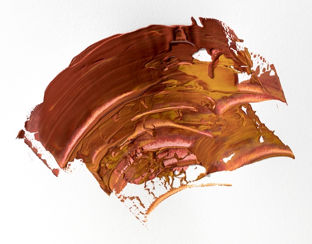 Free photo brown paint stain abstract art