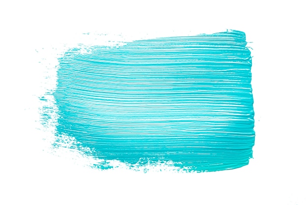 Free photo brushstroke of blue color on white