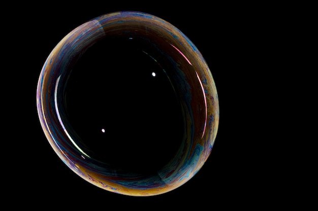 Free photo bubbles on black background