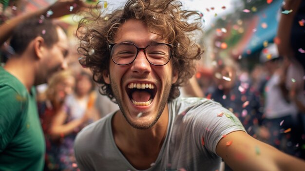 Candid shots of people participating in fun party games