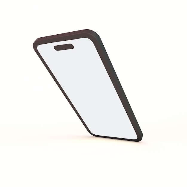 Free Photo cartoon phone 14 pro right side view in white background