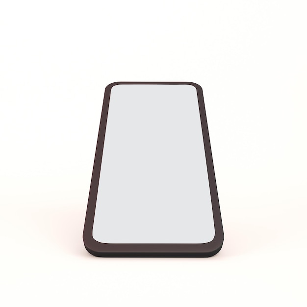 Free Photo cartoon phone front view in white background