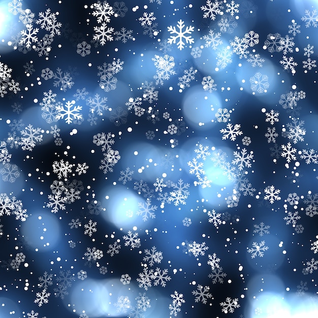 Free Photo christmas background with falling snowflakes