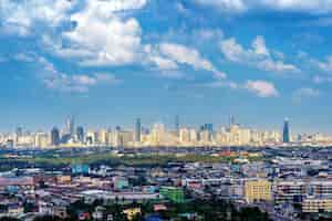 Free photo cityscape in bangkok, thailand.