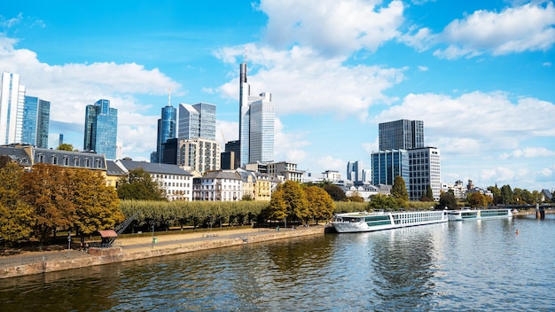 Free Photo cityscape of frankfurt downtown germany