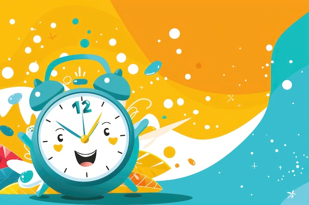 Free photo clock cartoon illustration