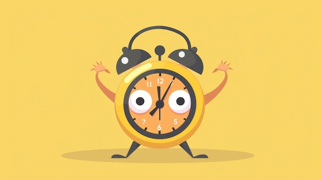 Free photo clock cartoon illustration